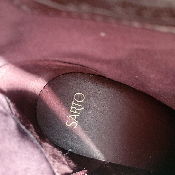 Franco Sarto Wyatt Mid Calf Leather Boot Gray New Size 9.5 - Picture 9 of 10